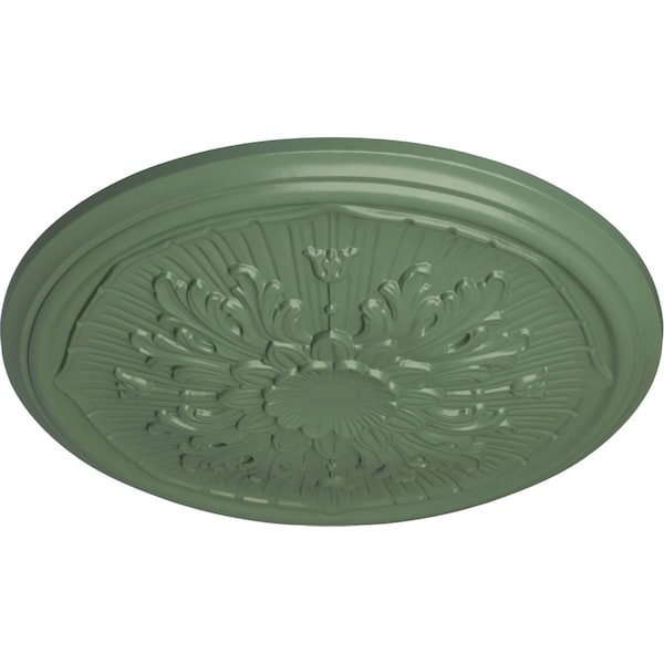 Luton Ceiling Medallion (Fits Canopies Up To 1 1/8), Hand-Painted Athenian Green, 15 3/4OD X 5/8P